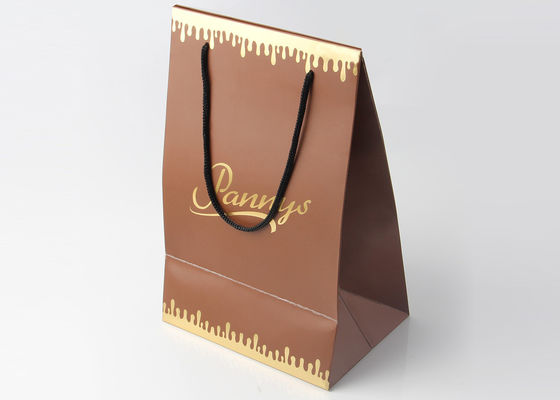 Цвет штейновых хозяйственных сумок бумаги розницы Брауна полный для косметической упаковки