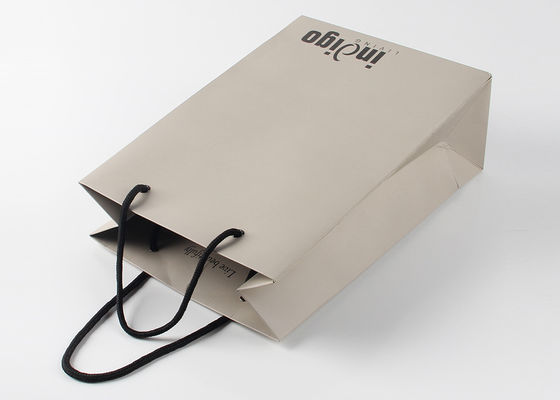 Хозяйственные сумки Эко дружелюбные бумажные с ручками веревочки нейлона и отделкой пятна УЛЬТРАФИОЛЕТОВОЙ поверхностной