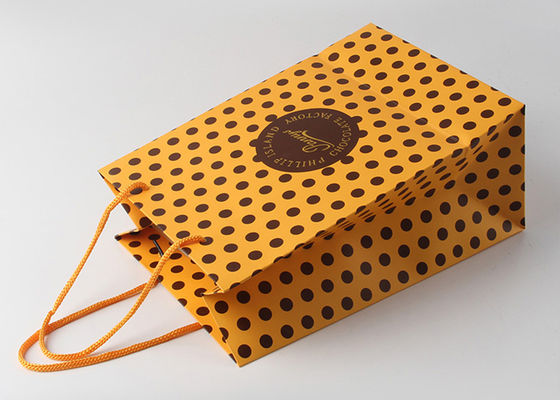 Сумки упаковки подарка ручки нейлона декоративные с печатью и точечным растром сусального золота горячими
