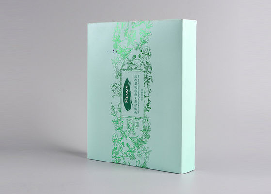 Коробка косметического изготовленного на заказ продукта упаковывая, изготовленные на заказ розничные коробки с печатью зеленого золота