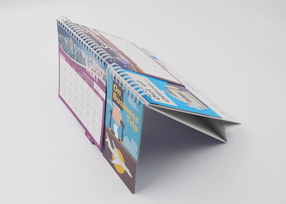 Оптовое масло настольного календаря офиса бумаги Крафт лакируя с печатанием сгибателя