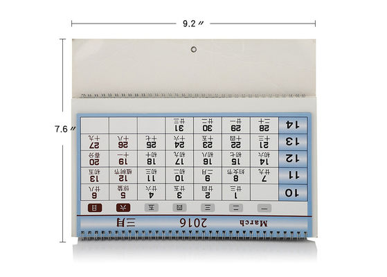 Ориентированная на заказчика покрытая печать логотипа календарей стены бумаги искусства и прокатанное лоснистое