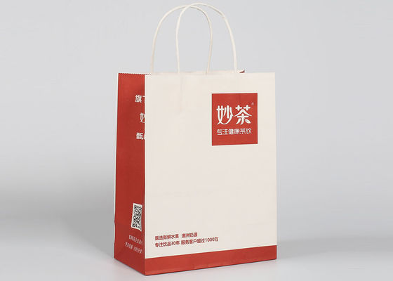 Красный цвет напечатал декоративные повторно использованные сумки, таможню принимает отсутствующие бумажные хозяйственные сумки