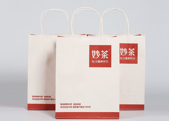 Красный цвет напечатал декоративные повторно использованные сумки, таможню принимает отсутствующие бумажные хозяйственные сумки
