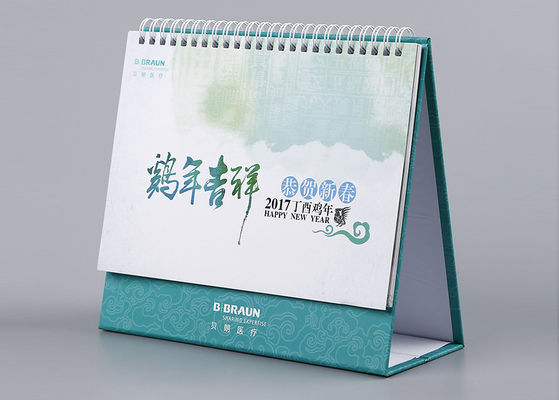 Настольного календаря офиса белого металла цвет Кмйк Биндинг полный и печатание бумаги