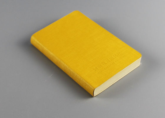 Бумага искусства мягкой крышки Дебоссед желтой повторно использованная тетрадью штейновая для ежедневной памятки
