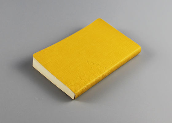 Бумага искусства мягкой крышки Дебоссед желтой повторно использованная тетрадью штейновая для ежедневной памятки